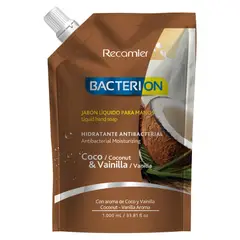 BACTERION - Jabón Líquido Vainilla y Coco Doypack 1 L