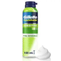 GILLETTE - Espuma de Afeitar Prestobarba Sensitive Envase 155 mL