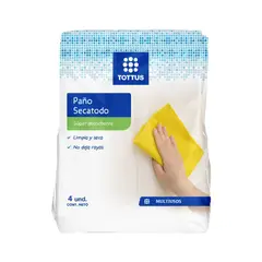 TOTTUS - Paño Secatodo Empaque 4 Und