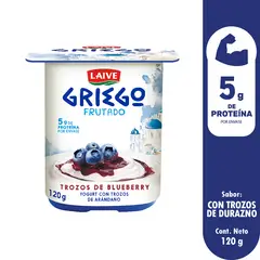 LAIVE - Yogurt Griego Blueberry Envase 120 g