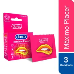 ELECTROLUX - Preservativos Durex Máximo Placer Empaque 3 Und