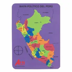ARTI CREATIVO - Juego Didáctico Encaje Mapa Perú