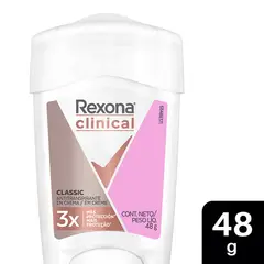 REXONA - Antitranspirante en Crema Women Clinical Caja 48 g