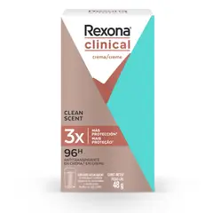 REXONA - Antitranspirante en Crema Clinical Women Clean Scent Caja 48 g