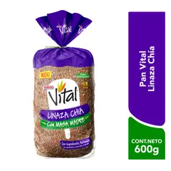 BIMBO - Pan de Molde Vital Integral Multicereal con Chía y Linaza Bolsa 600 g