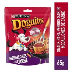DOGUITOS - Snack para perro sabor Medallones de Carne de 65 gr
