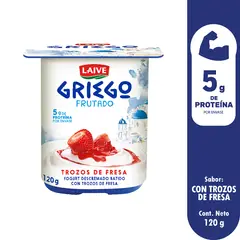 LAIVE - Yogurt Griego Fresa Envase 120 g