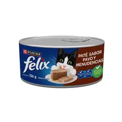 FELIX - Paté Gatos Pavo y Menudencias Lata 156 g