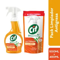 CIF - Pack Limpiador Antigrasa 500 mL + Doypack 450 mL