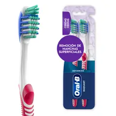 ORAL B - Cepillo Dental Radiant Advanced Empaque 2 Und