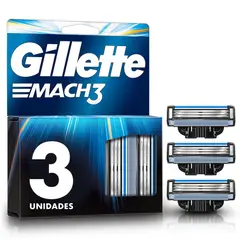 GILLETTE - Cartucho de Afeitar Mach3 Base Caja 3 Und