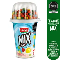 LAIVE - Yogurt Mix Vainilla con Bolitas de Colores Envase 125 g