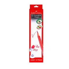 FABER CASTELL - Lápices Chequeo 3109T Rojo Empaque 12 Und