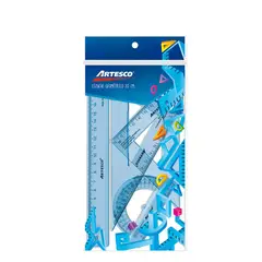 ARTESCO - Estuche Geométrico 20cm Empaque 4 Und