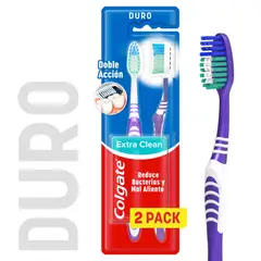 COLGATE - Cepillo Dental Extra Clean Duro Empaque 2 Und