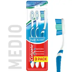 COLGATE - Cepillo Dental Triple Acción Medio Empaque 3 Und