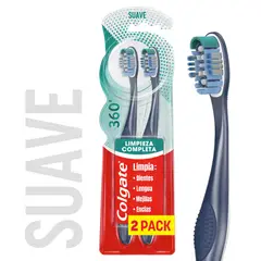 COLGATE - Cepillo Dental 360 Suave Empaque 2 Und