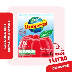 UNIVERSAL - Gelatina Diet Fresa con Stevia Caja 19 g