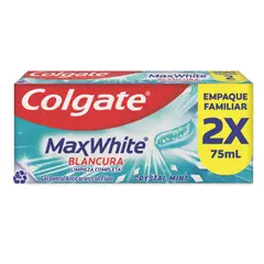 COLGATE - Crema Dental Max White Empaque 2 Und 75mL