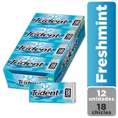 TRIDENT - Chicles Menta Fresca Display 12 Und
