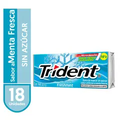 TRIDENT - Chicles Menta Fresca 30 g