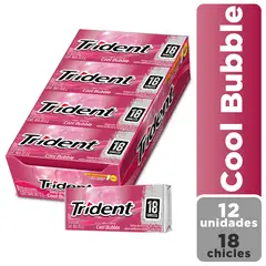 TRIDENT - Chicle Cool Bubble Display 12 Und