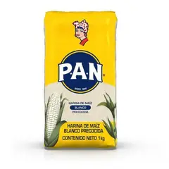 PAN - Harina de Maíz Blanco Precocido Bolsa 1 Kg