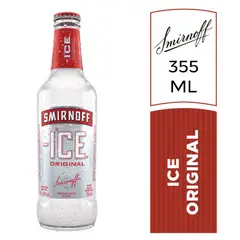 SMIRNOFF - Bebida RTD Vodka Ice Limón Botella 355 mL