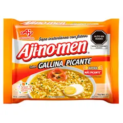 AJINOMOTO - Sopa Instantánea Ajinomen Sabor Gallina Picante Empaque 80 g