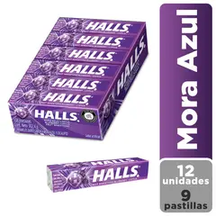 HALLS - Caramelos Mora Display 12 Und