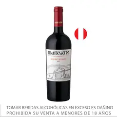 MONTESIERPE - Vino Tinto Merlot Botella 750 mL