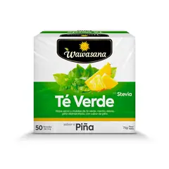 WAWASANA - Infusión Té Verde Piña Caja 50 Sobres
