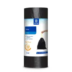 TOTTUS - Bolsa Basura Negra Rollo 15 Und