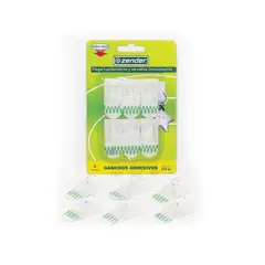 ZENDER - GANCHO ADHESIVO REUSABLE CHICO X6UN