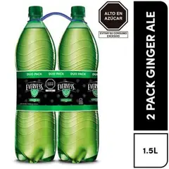 EVERVESS - Ginger Ale Pack 2 Botellas 1.5 L