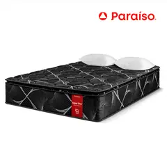 PARAISO - Colchón Super Star Negro King + 2 Almohadas + Protector