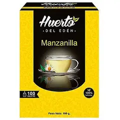 HUERTO DEL EDEN - Infusión Manzanilla Caja 100 Sobres