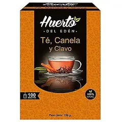 HUERTO DEL EDEN - Infusión Té Canela y Clavo Caja 100 Sobres