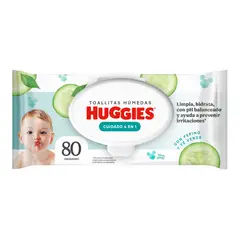 HUGGIES - Toallitas Húmedas One&Done Pepino y Té Verde Empaque 80 Und