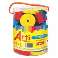 ARTI CREATIVO - AC Bloques Lógicos y Enhebrados 48PZ 2 en 1