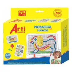 ARTI CREATIVO - Juego Didáctico Mosaicos Mágicos Estuche 320 Und