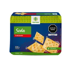 TOTTUS - Galleta de Soda Bolsa 250 g