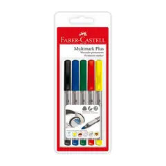 FABER CASTELL - Plumones Permanentes Multimark Plus Blíster 5 Und