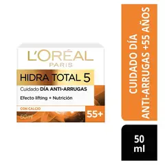 LOREAL PARIS - Crema Facial Loreal Hidra Total 5 Día Anti Arrugas Envase 50 mL