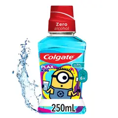 COLGATE - Enjuague Bucal Kids Plax Minions Zero Botella 250 mL