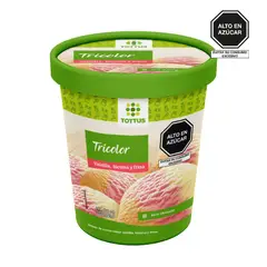 TOTTUS - Helado de Crema Tricolor Pote 500 mL