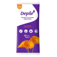 GENERICO - Bandas Depilatorias Corporal Depilé Caléndula Empaque 12 Und