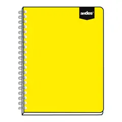 LOS ANDES - Cuaderno Espiral Andes Cuadriculado Neón A4 200 Hojas