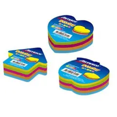 ARTESCO - Notas Adhesivas 4 Formas Surtidas Neón Empaque 75 Hojas
