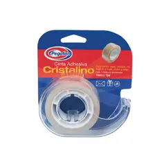 PEGAFAN - Cinta Adhesiva Cristalino Dispensador 19xm x 15m